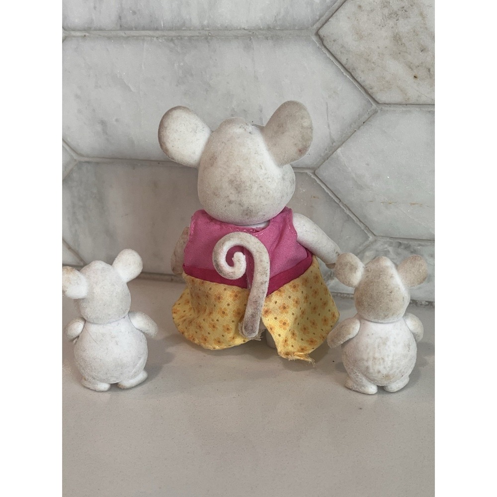Li'l Woodzeez Nibblekin Mouse Family Of 3 Mom & Twins Mice TLC - Picture 2 of 2